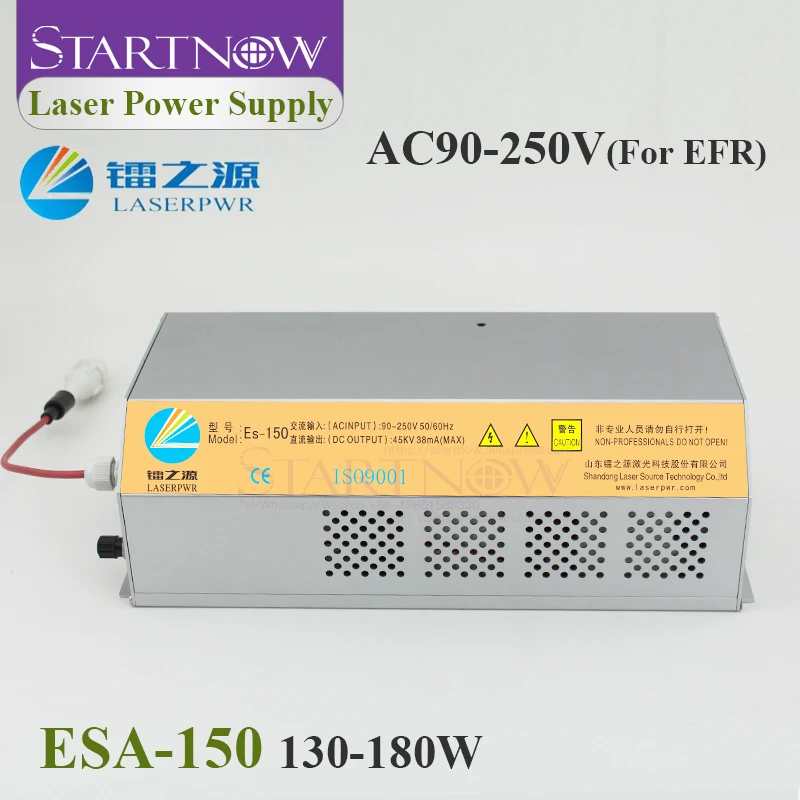 

Startnow HY-ESA150 CO2 Laser Power Supply 110V/220V ES Series Laser Source PSU Device for CO2 Laser Tube Laser Cutting Machine