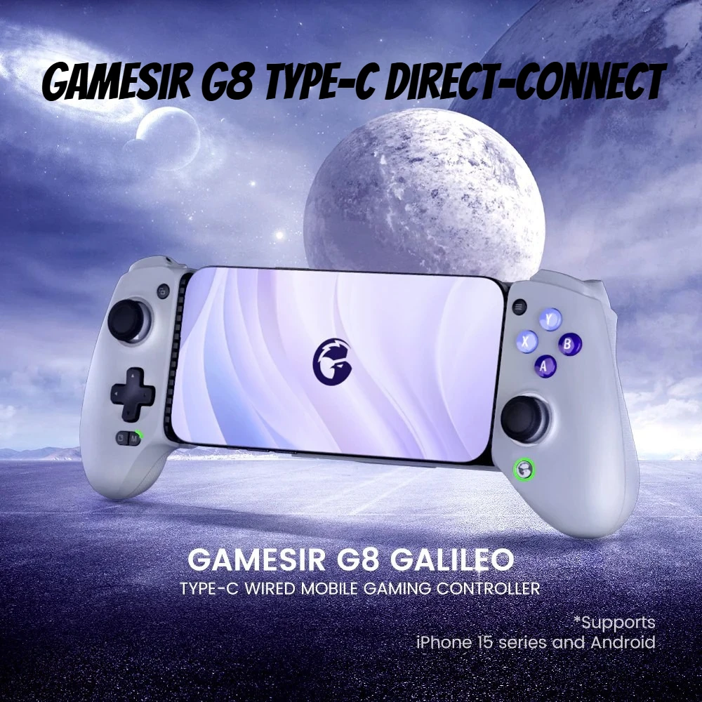 GameSir G8 Galileo Type-C Wired Mobile Gaming Controller, Hall Effect Joysticks & Triggers, Plug and Play for Phone Gaming