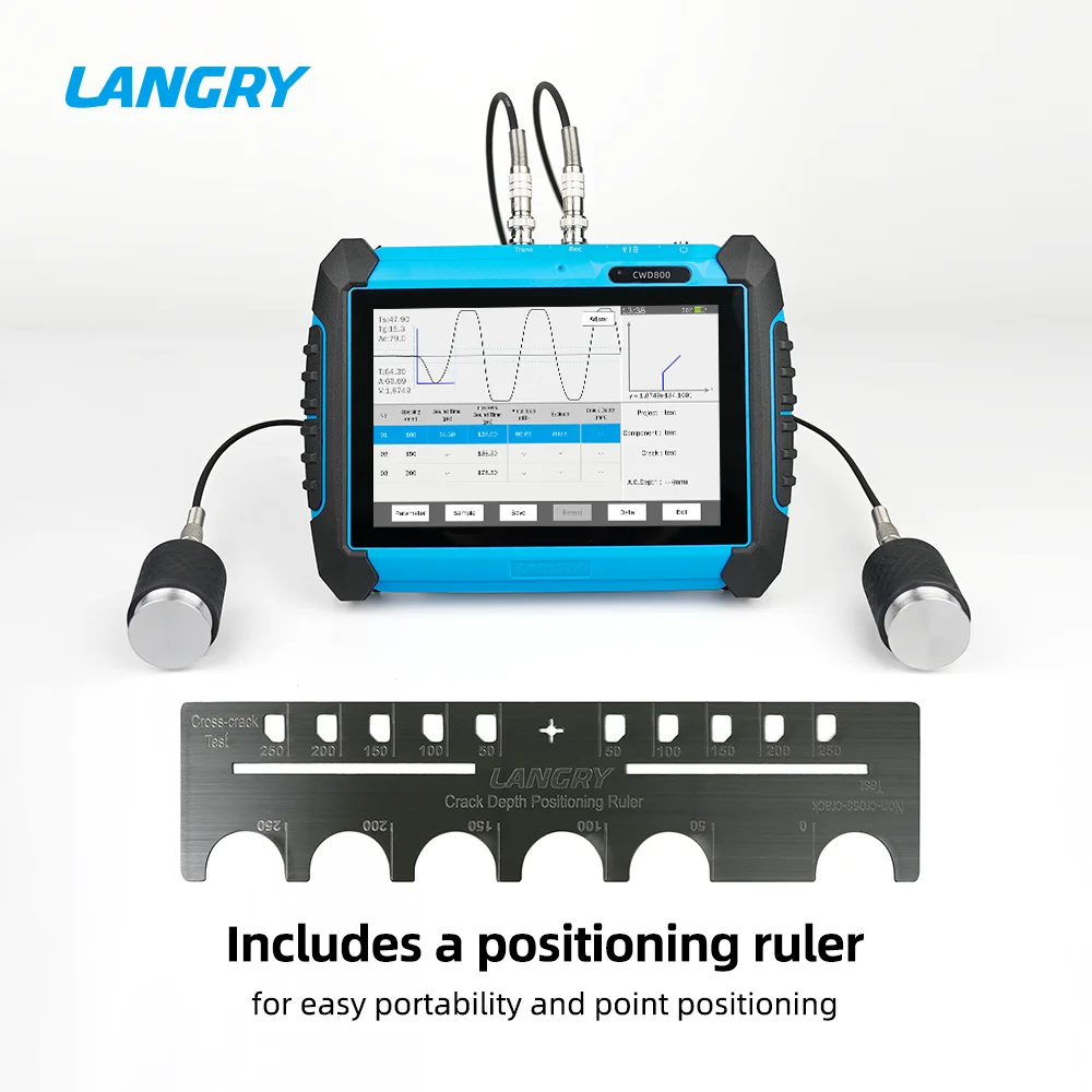 Crack Detection System 2-in-1 Crack Width & Depth Meter NDT Tester for Concrete Structures 0.01mm Accuracy
