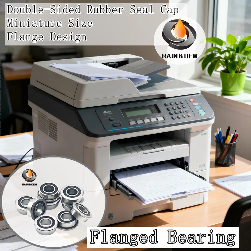 10Pcs MF105 RS Bearing ABEC-7 Voron 3D Flanged Bearing MF105-2RS Ball Bearings MF105RS 3D Print Bearings  5*10*4 mm