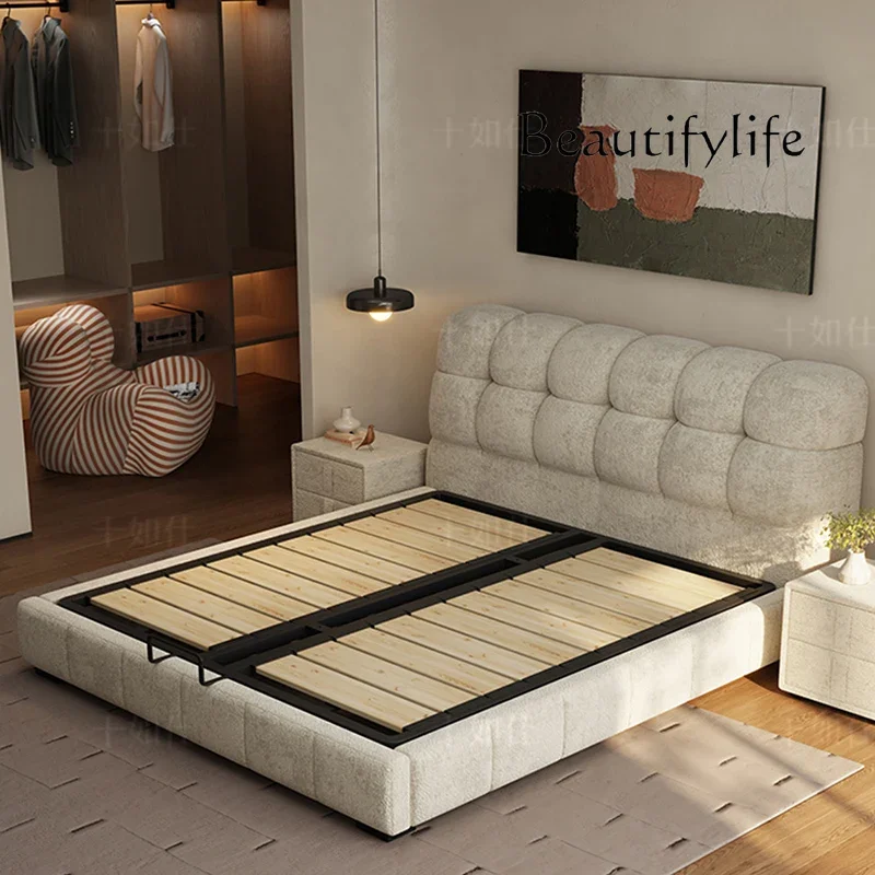 

zL Wooden Design Bed King Size Modern Sofa Human Dog Double Luxury Massage Bed Platform Princess Letto Matrimoniale Home Furnitu