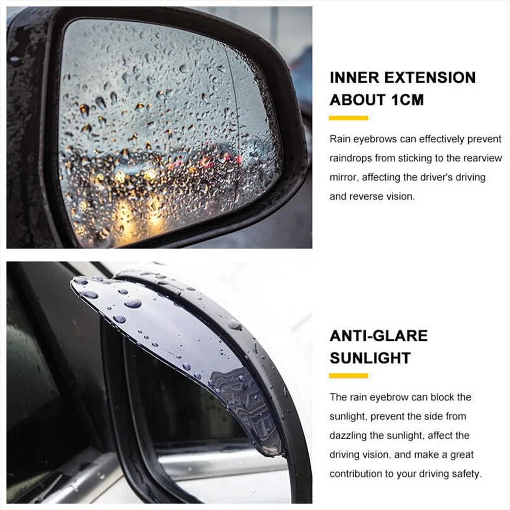 Newest 1 Pair Rear View Side Mirror Rain Board Eyebrow Guard Sun Visor Rear View Side Mirror Rain Board Car Accessories