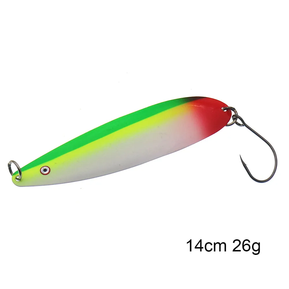 Metal Trolling Spoon  14cm 26g thin Spoon Lure Fishing Lure Hard Bait Spinner Bait Isca Artificial Peche Fishing Tackle