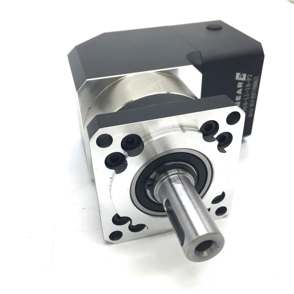 Imagem -02 - Servomotor Planetário Pvf para Motor Caixa de Velocidades com Ângulo Reto de 130 Mm1shaft19 Mm10 Arcmin 90 Redutor de Canto para Motor dc Servo 110 mm