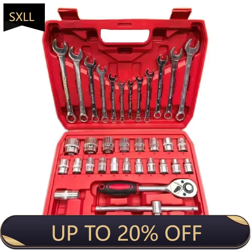 

SXLL High Quality 37pcs Custom ODM Hand Tool Kit Durable Combination Wrench Sleeve Kit with Drill Bit for Full, Repair OEM Suppo