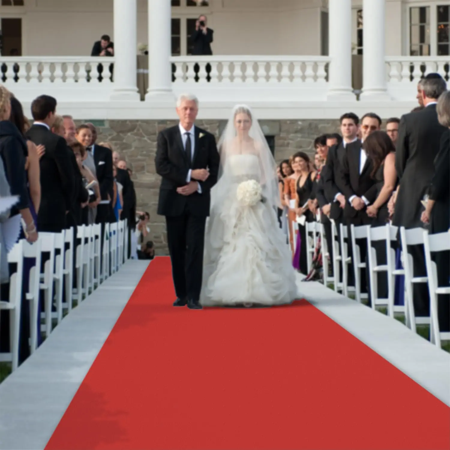 Red Carpet Wedding Stage Stairs Wedding Terrace Exhibition Outdoor Corridor Running Carpet