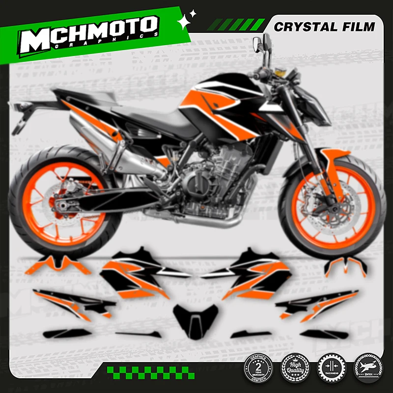 

MCHMFG Custom Team Motorcycle Graphics Decals Stickers Kits For KTM Duke 2018 2019 2020 2021 790 890 Number Name Custom