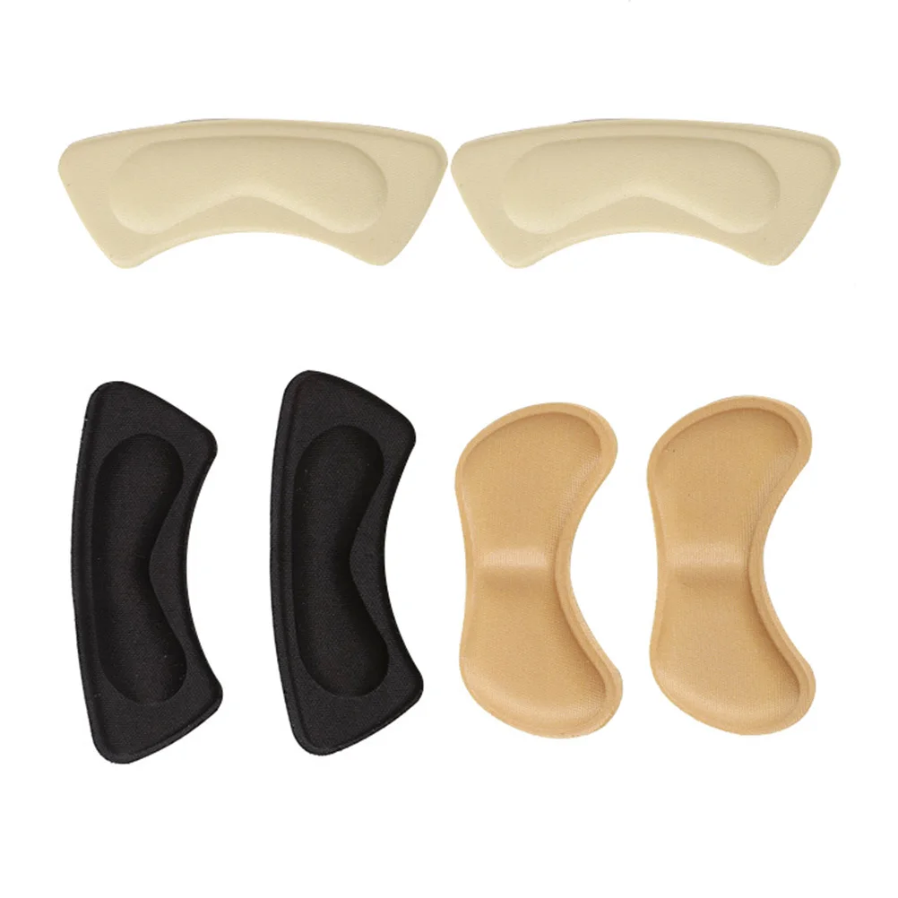 

3Pairs Anti-Drop Heel Pads Ultra-Thin Self-Adhesive Cushions for High Heels Wear-Resistant Foot Care Pain Relief Black Beige