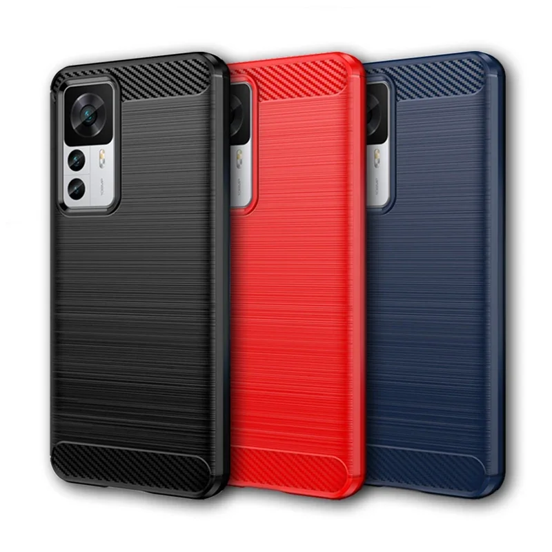 

For Xiaomi 12T Case Xiaomi 12T Cover 6.67 inch Carbon Fiber Shockproof Silicone Bumper For Xiaomi 12 12X 12S 12T Pro 12S Ultra