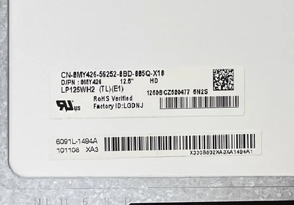 LP125WH2-TLE1 fit LP125WH2-TLB1 B125XW01 V.0 B125XW03 12.5'' Laptop LCD Screen 1366*768 LVDS 40 Pins