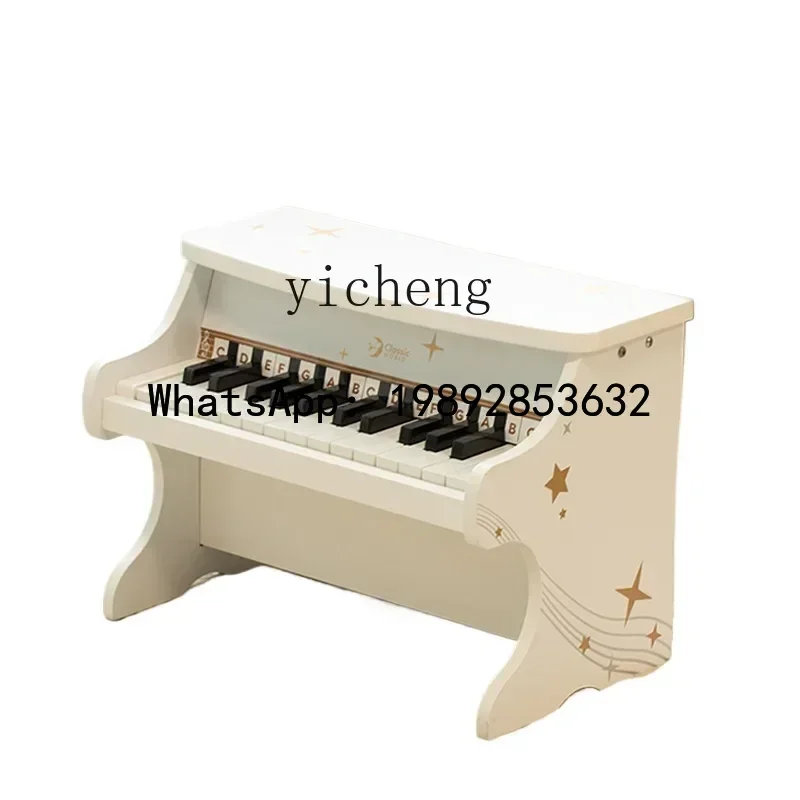 Children's Little Piano Pattern Wooden  Baby Music Toys Birthday Gift