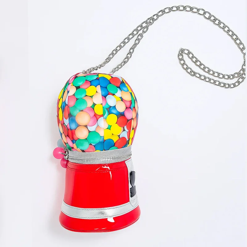 Fashion Luxury Designer Bags Red Hot Air Balloon Shape Handbag Party Clutch Bag for Women Purses Shoulder Chain Bag Pu Leather view 4