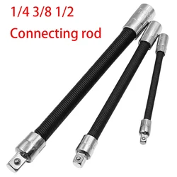 3pcs Drive Impact Socket Set 1/4 3/8 1/2 Flexible Extension Rod Adapter Sockets Mechanical Workshop Tools For Ratchet Wrench Kit