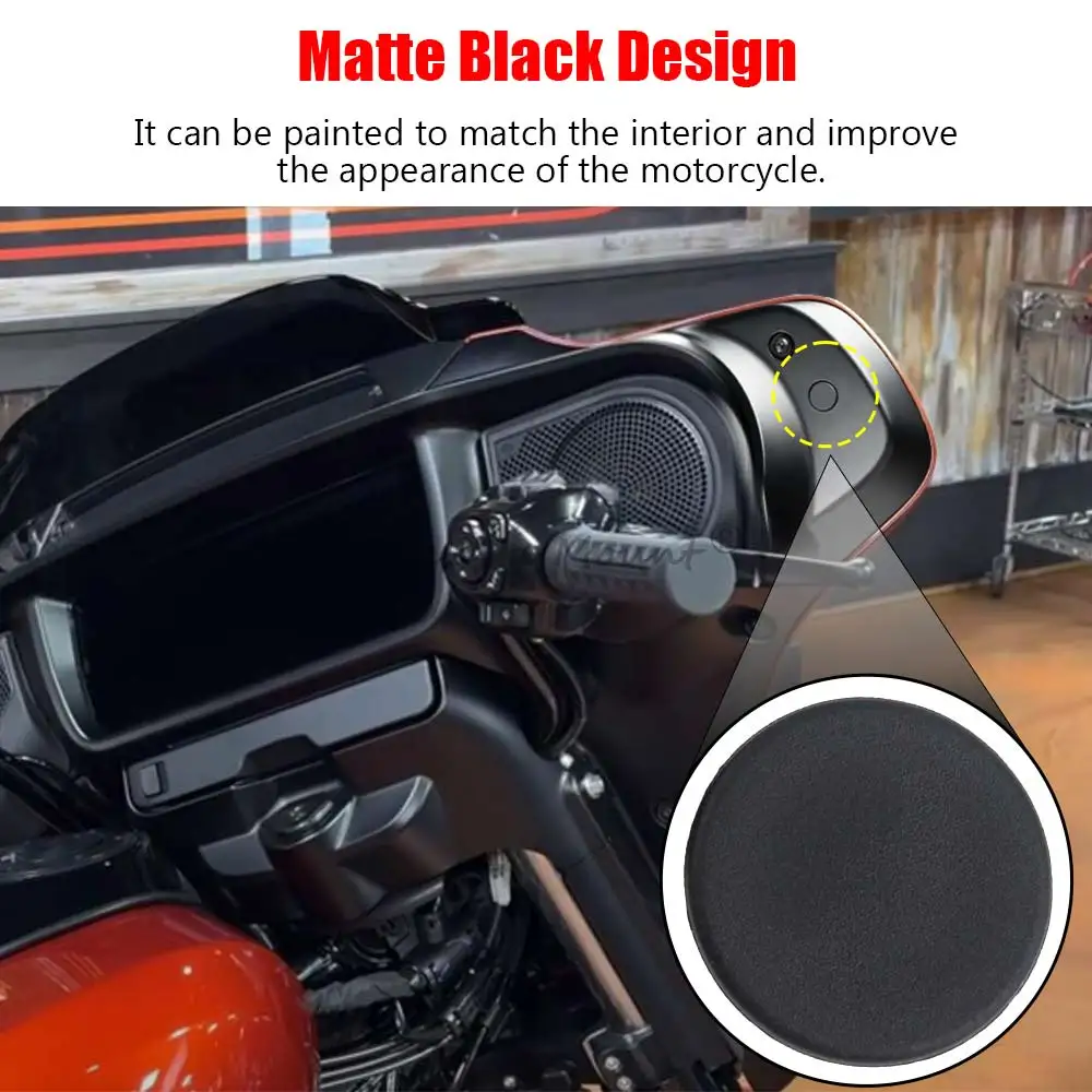 Motorcycle Accessories Fairing Mirror Hole Plug Kit ABS Plastic Black For Harley CVO Street Glide FLHXSE models 2023 2024 -later