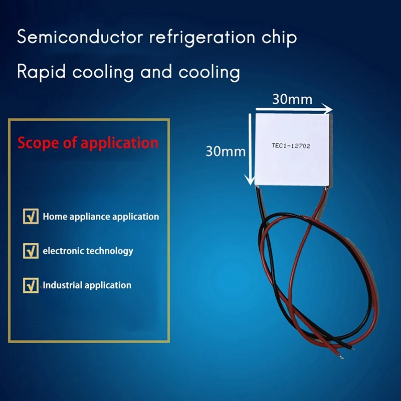 Semiconductor Refrigeration Sheet TES1-12702 30X30mm Instrument Equipment Refrigeration 12V