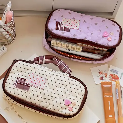 Heart Shaped Handle Pencil Case Cute Ins Style Primary School Student Pencil Bag Pencil Box