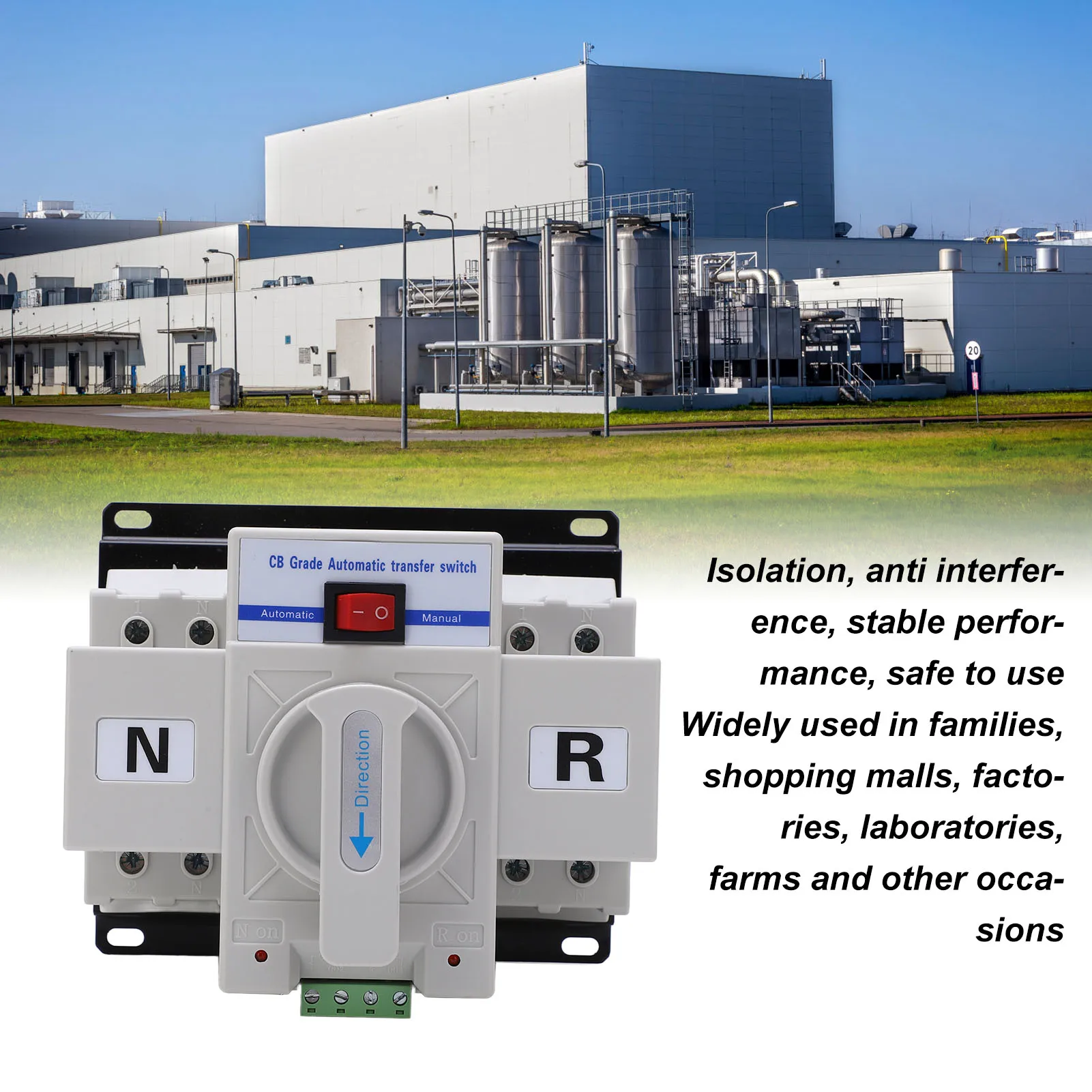 

Automatic Transfer Dual Power Automatic Transfer 2P Automatic Transfer for Home Industry 230V 63A