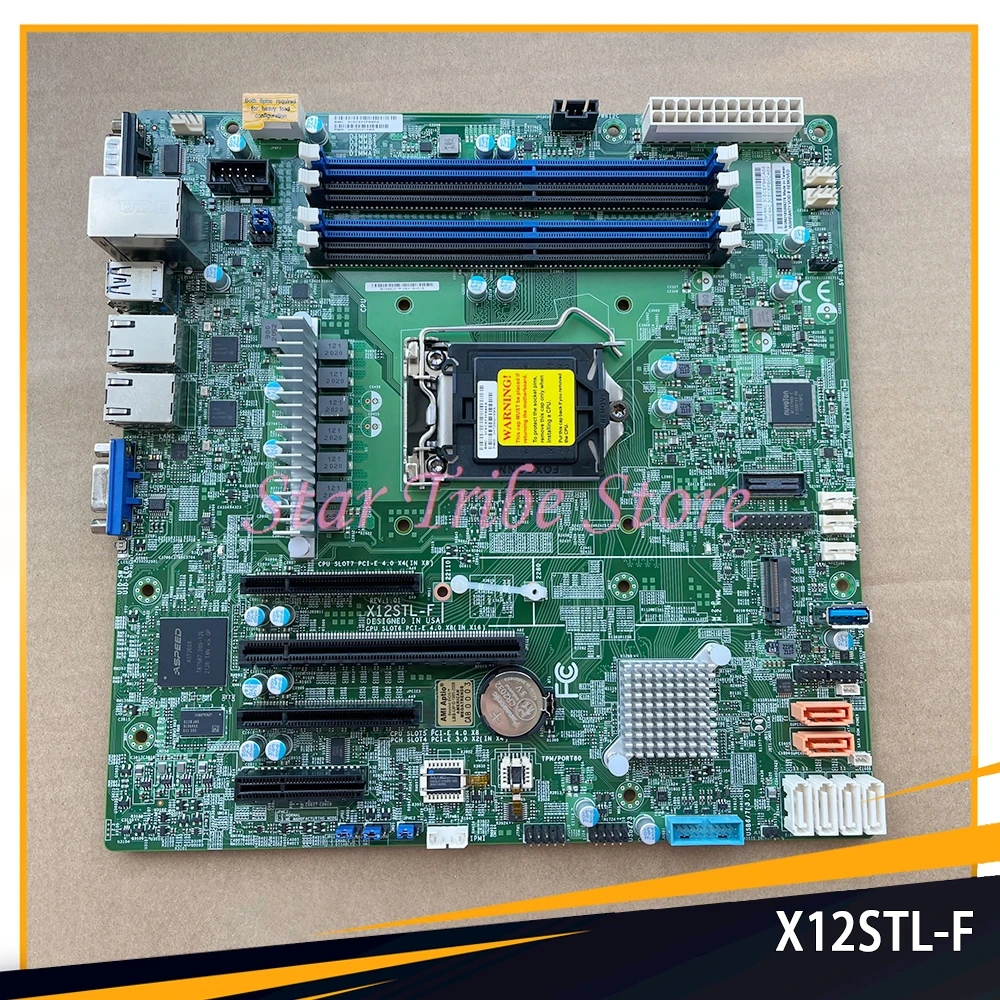 

Серверная материнская плата PCIE 4.0 M-ATX 128 ГБ DDR4-3200 МГц 6XSATA 3 X12STL-F LGA-1200
