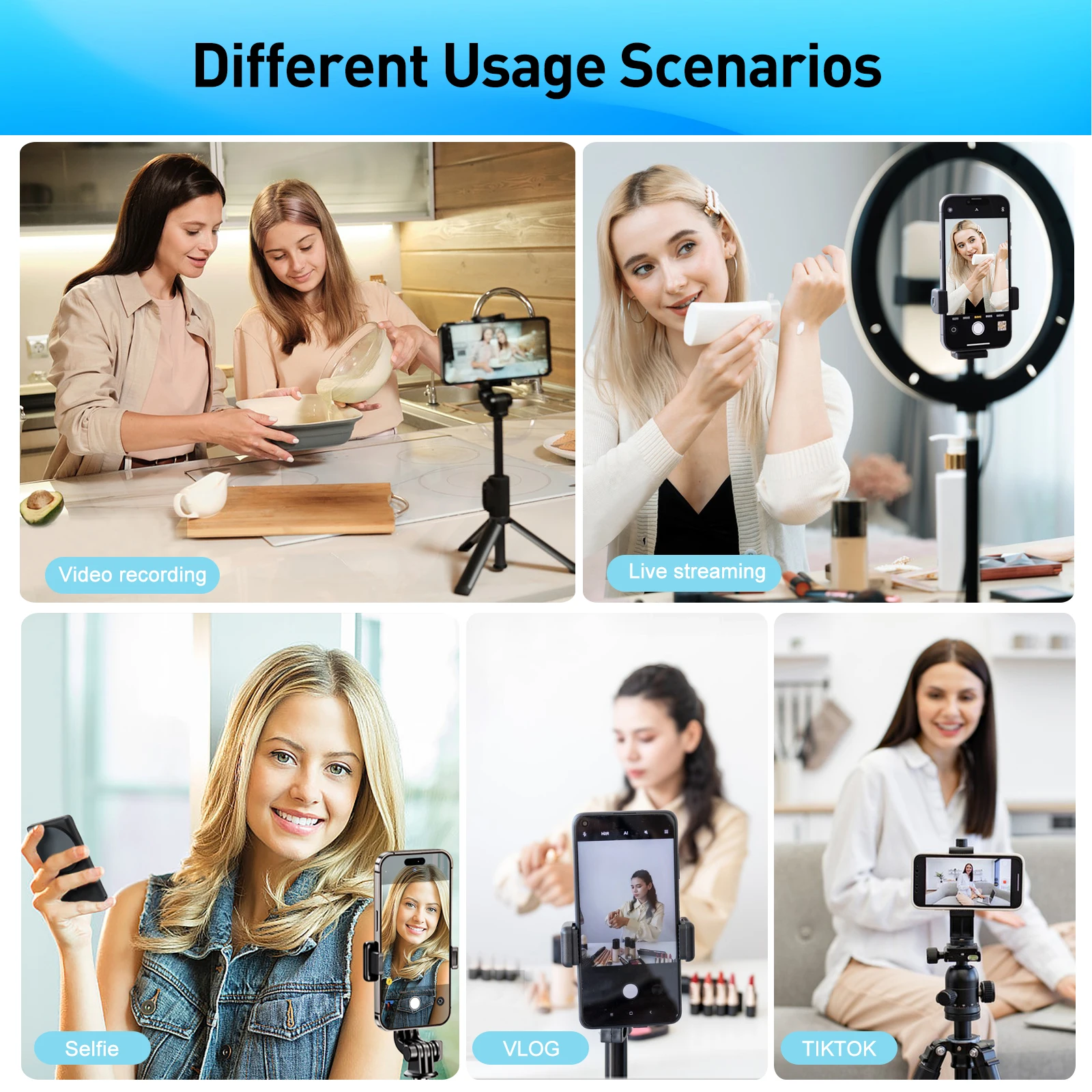 Phone Selfie Monitor Touchscreen Wireless Magnetic Mount Vlog Phone Rear Camera Selfie WiFi Bluetooth Connection for Selfie Live