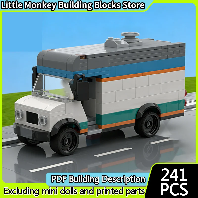 Speed Racing Car Model MOC Building Bricks Food Transport Truck Modular Technology Children Holiday Gifts Assemble Toys Suit