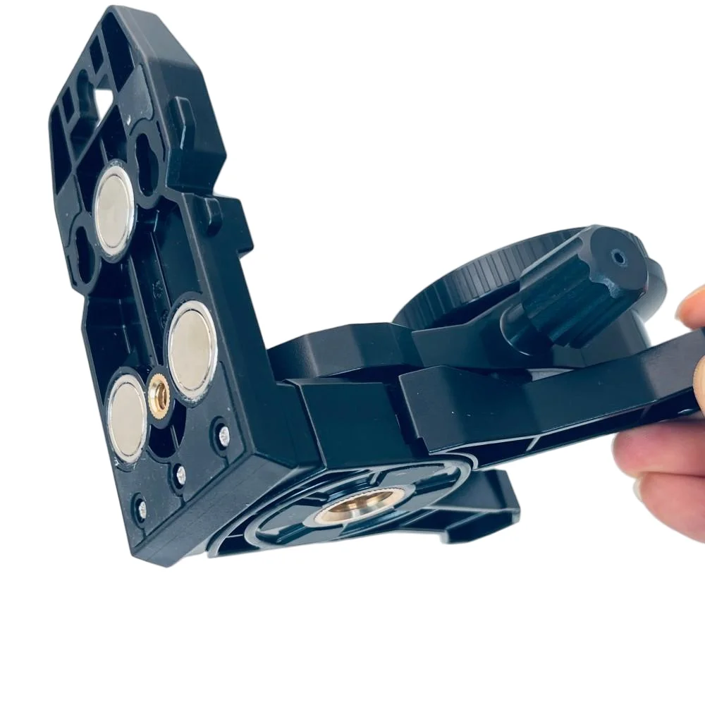 High stability Magnetic L-shaped laser level bracket with 360-degree adjustment laser level adpater with Multiple installation