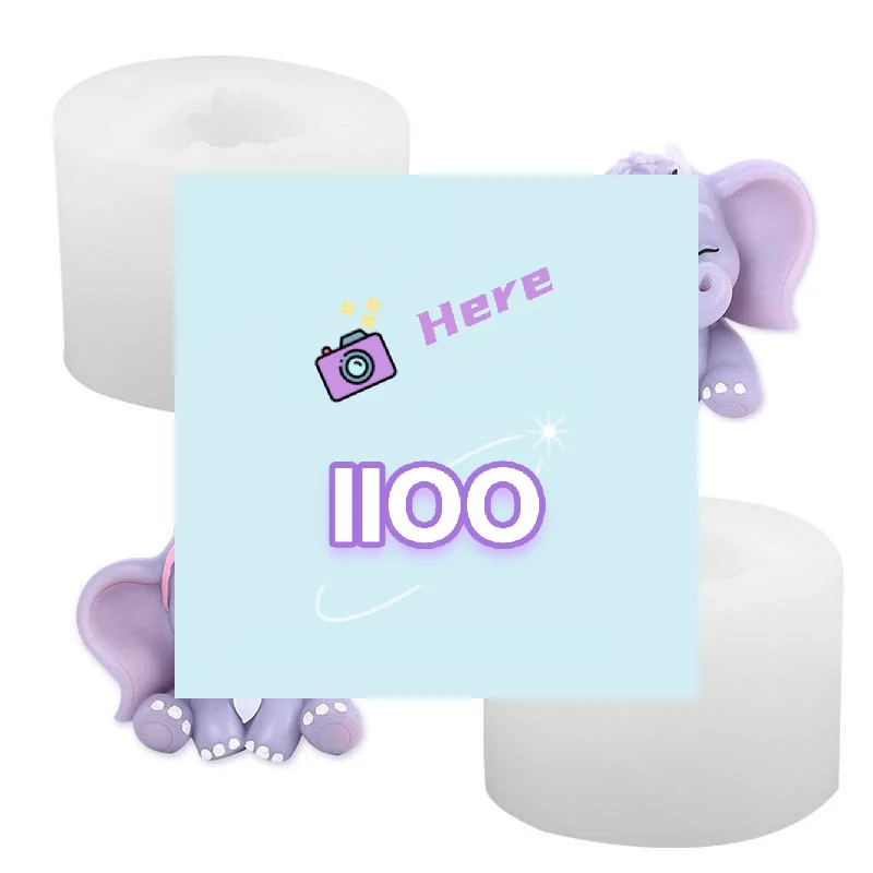 

【IIOO】Cute 3D Cartoon Elephant Silicone Candle Molds DIY Animal Elephant Resin Craft Gypsum Mold Handmade Soap Molds