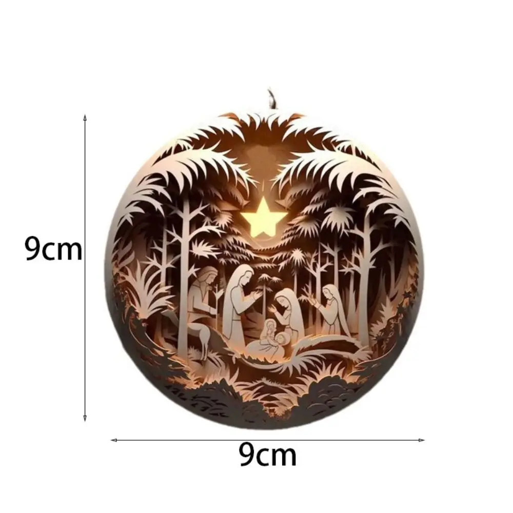 3D Painted Nativity Christmas Pendant Christmas Tree Ornaments Creative Christmas Decoration Home Decor