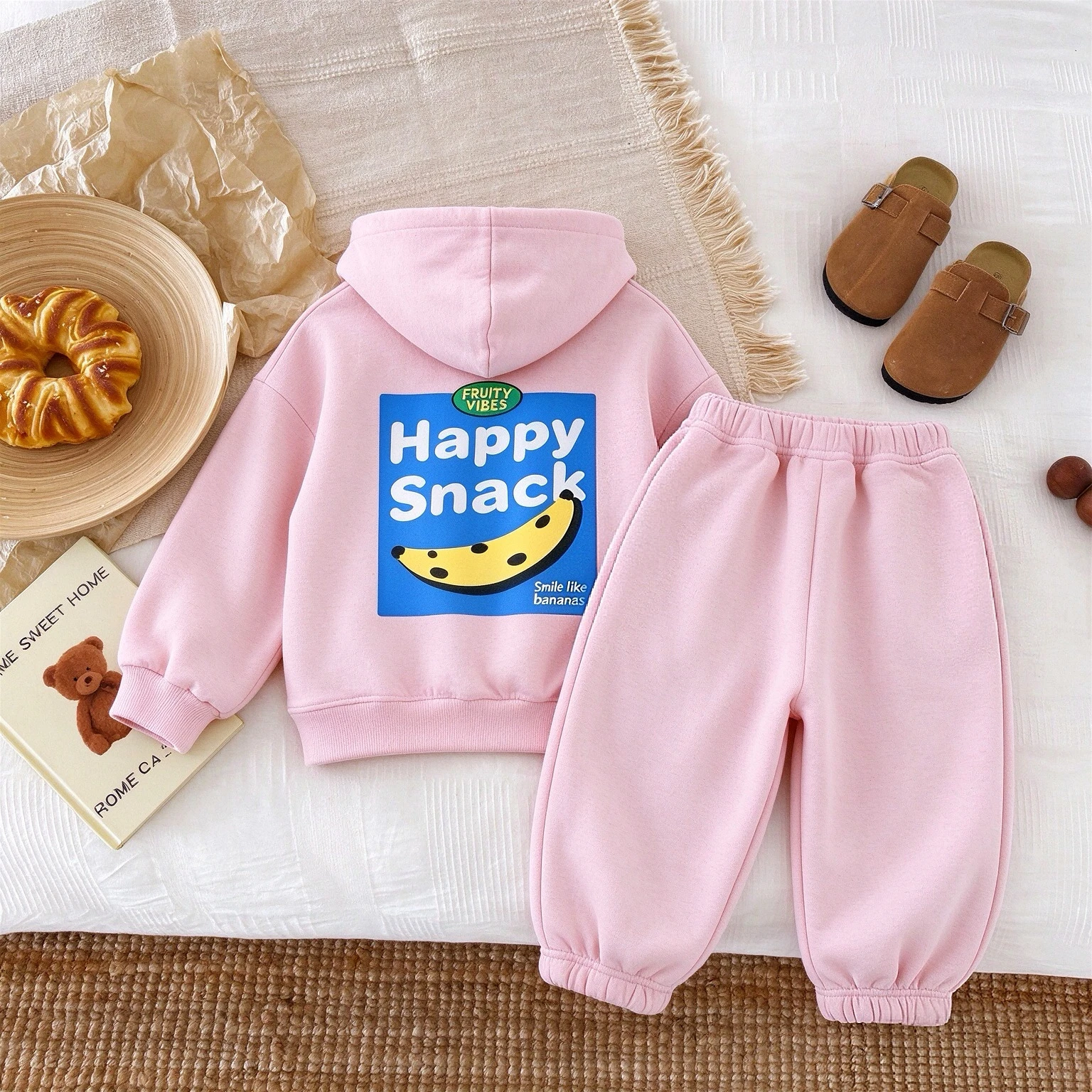 Autumn Winter Children's Clothes Suit Hoodies + Sweatpants Printed Cartoon Fashion Kids Long Sleeve Tracksuit Outfits 1-7 Age