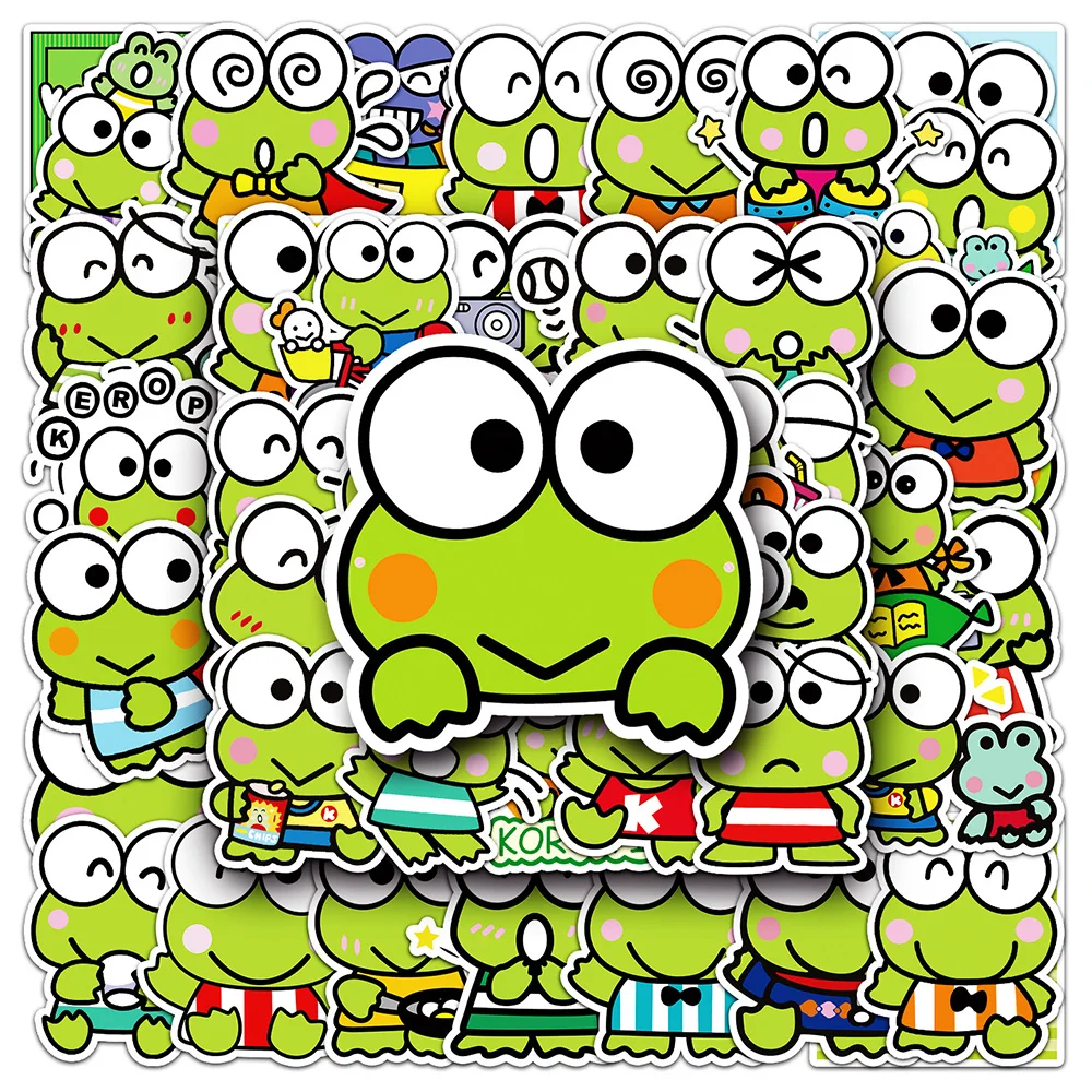 10/30/50pcs Kawaii KEROKERO KEROPPI Cartoon Stickers for Phone Case Laptop Scrapbooking Cute Waterproof Animal Frog Kids Sticker