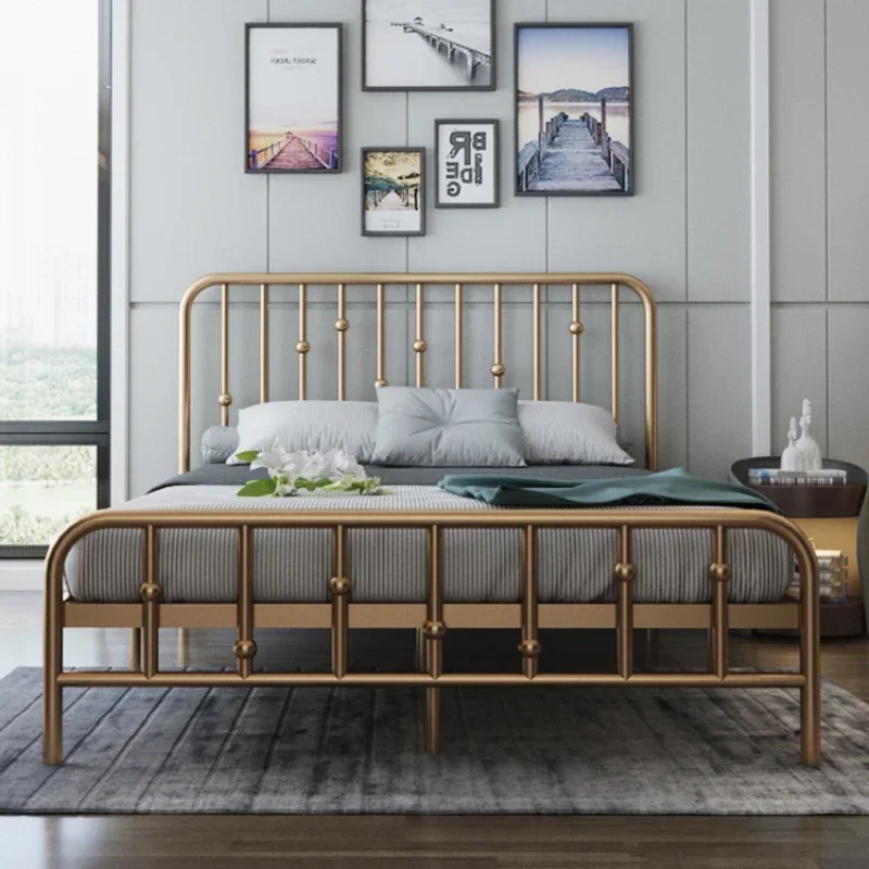 

European style modern simple princess wrought iron bed iron frame steel frame double single adult child 1.2 1.5 1.8 meters