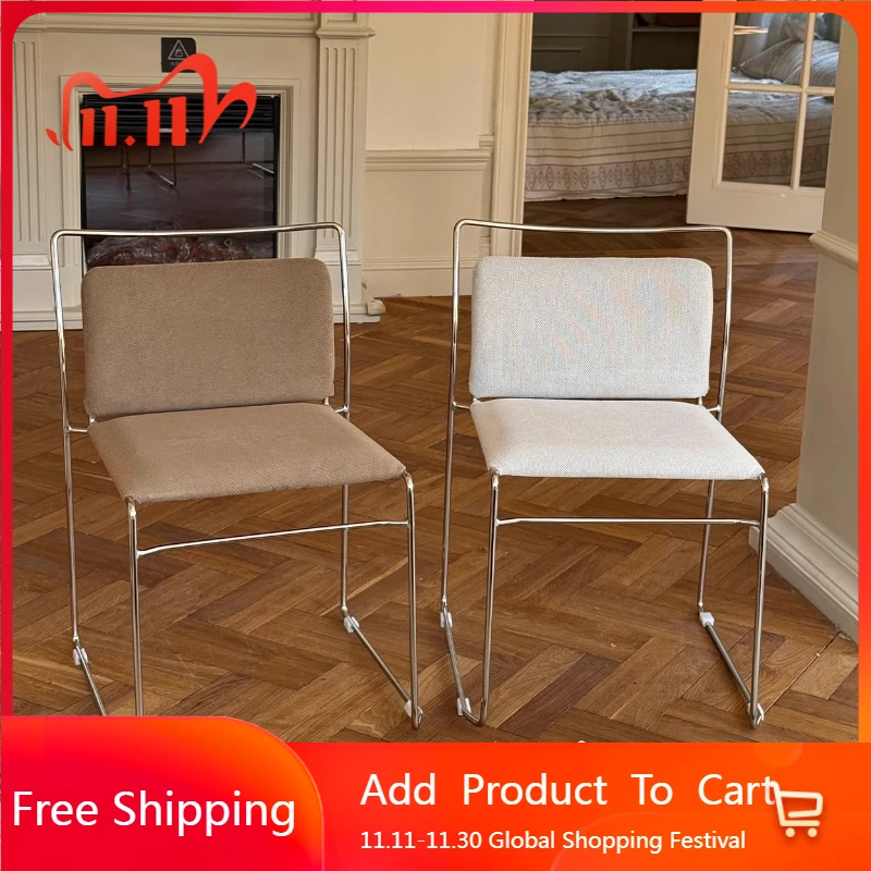 

Transparent Metal Dining Chairs Minimalist Clear Kitchen Restaurant Dining Chairs Designer Stoot Silla Chinese Style Furniture