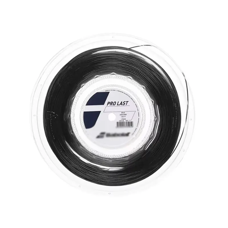 Black Durable Round Tennis Rackets String Made of Durable Polyester Material Available for Sale