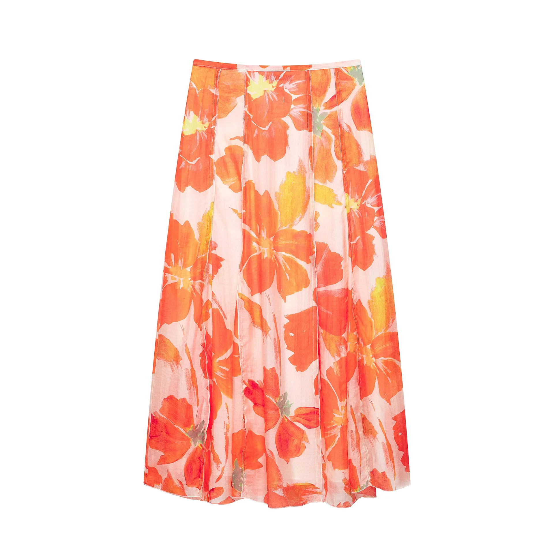 European and American Style 2026 New Summer Fashion Temperament Fresh and Sweet Style Printed High-Waisted Slimming Skirt