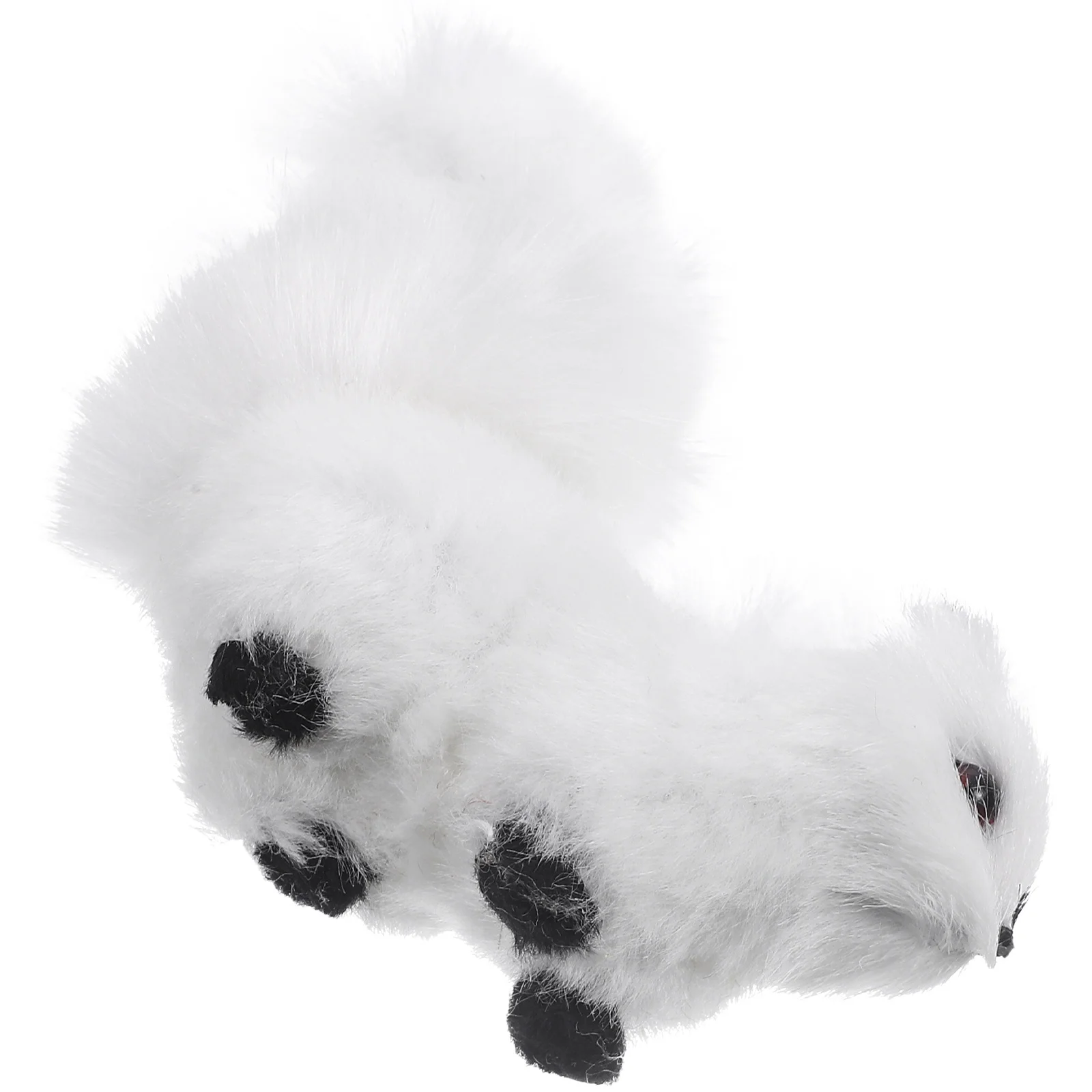 Adorable White Decor Figurine Plush Squirrel Adorable Animal Figurine for Party Tabletop Squirrel Statue Decor