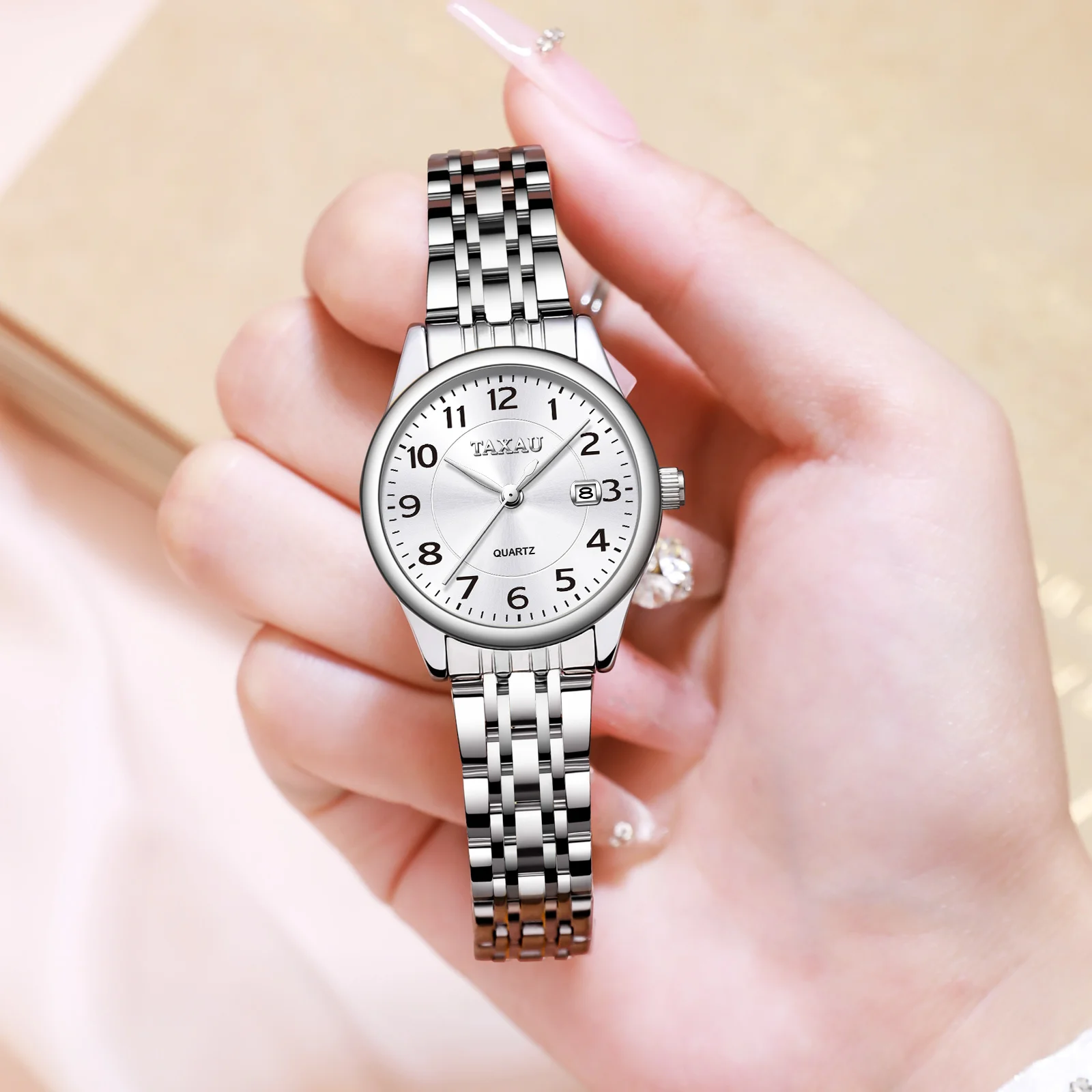 TAXAU New Best Selling Watches for Women Fashion Trend Quartz Women Wrist Watches Luxury Stainless Steel Classic Women Watches