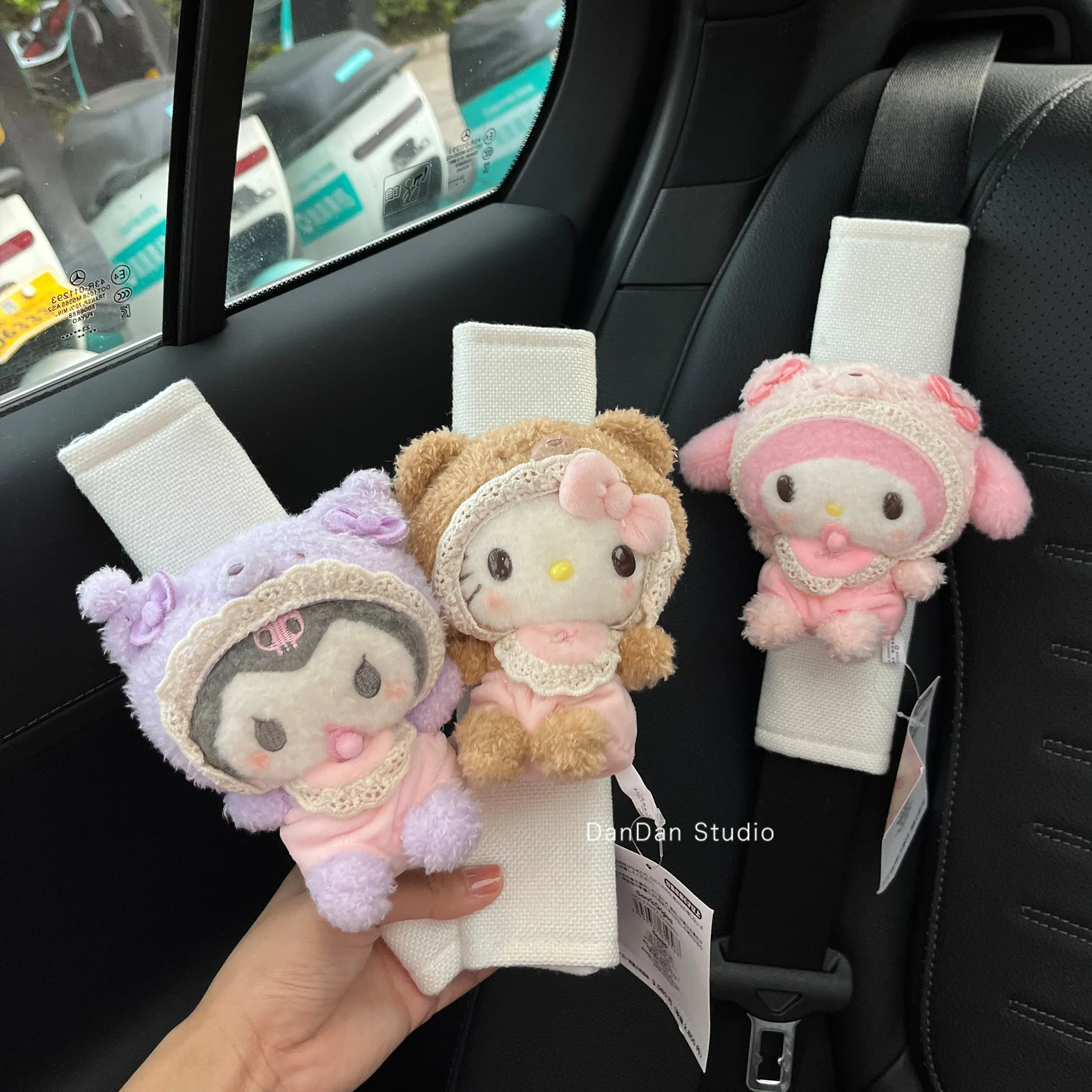 

Hello Kitty Car Neck Pillow Cushion Soft Car Headrest Waist Pillow Safety Seat Belt Shoulder Pad for Girls Gift