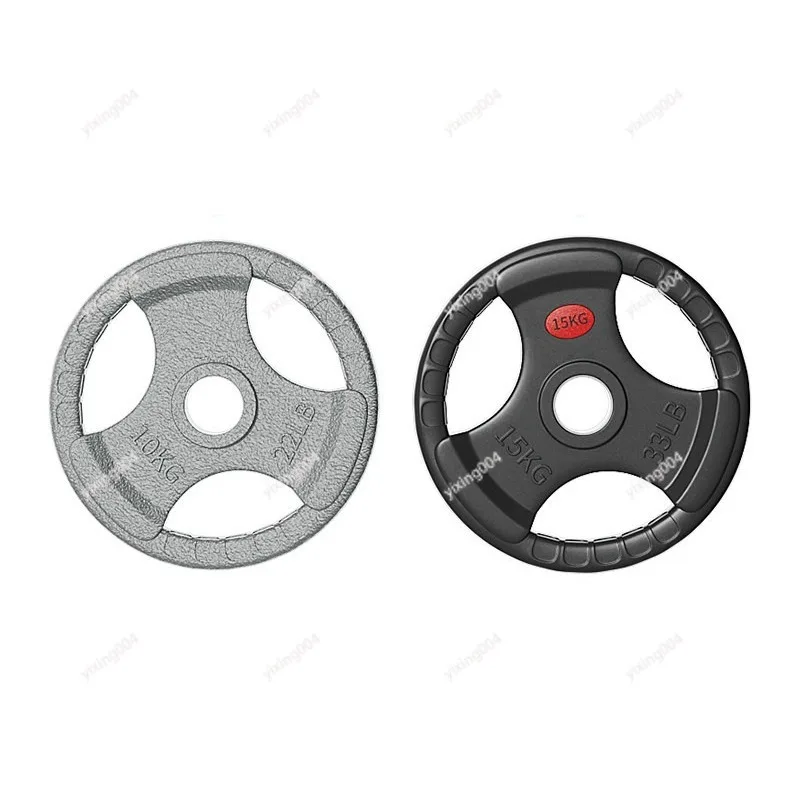 Cast Iron Weight Plates Three‑Hole Hand‑Grip Weight Disc Large Small Hole Home Gym Fitness Accessory