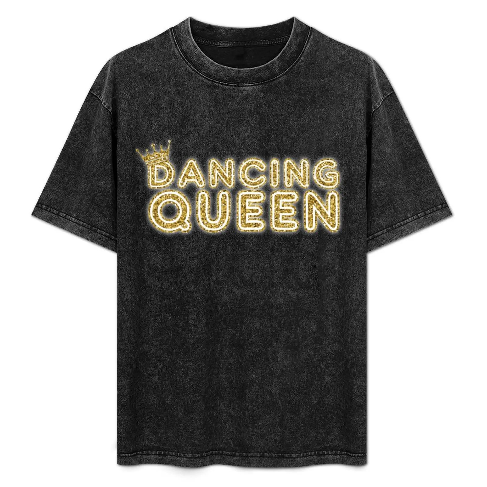 

Dancing Queen T-Shirt Basic Solid Color Short Sleeve Cotton Top