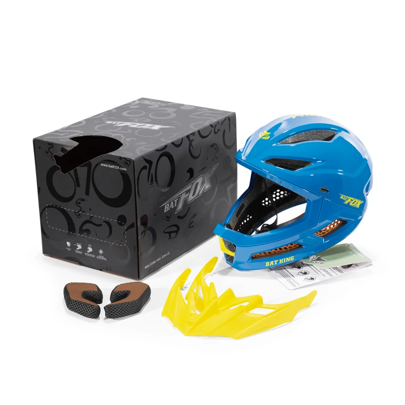 

Детский шлем BATFOX New K2 Series, полнолицевой, для баланс-байка, для мальчиков и девочек, ударопрочный, цельный, для велоспорта
