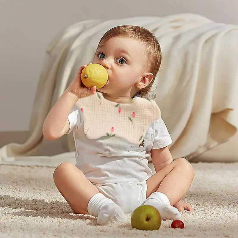 Kinder Blütenblatt Lätzchen weiche reine Baumwolle Lätzchen Multifunktion pflege Lätzchen Kinder füttern Lätzchen Speichel Handtuch Neugeborene Kleinkind Spuckt uch Kinder