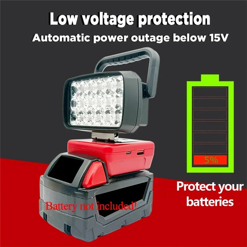 AB42-Portable Lanterns Spotlight For  18V Li- Battery Camp Emergency Light