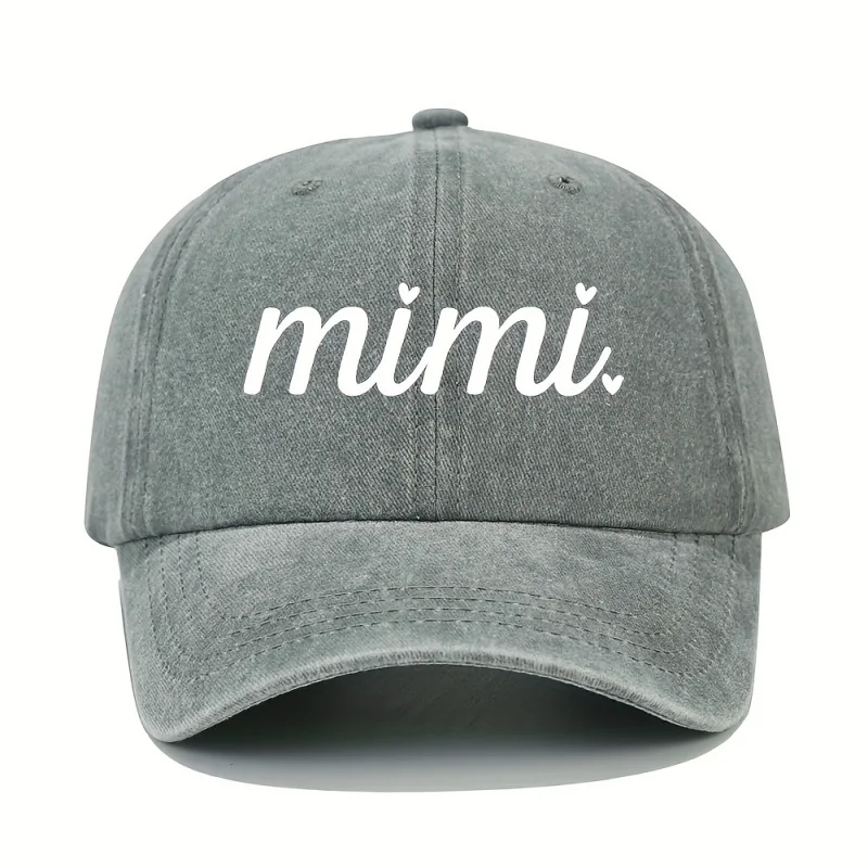 Mimi printed casual baseball cap vintage wash old adjustable Daddy hat lightweight fashion women's sun hat