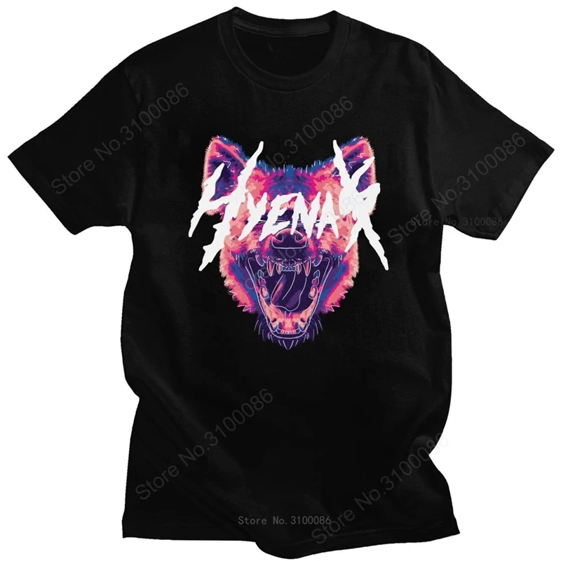 Cool Hyena T Shirt Men Pre-shrunk Cotton Africa Wilderness Animal T-shirt Furry Hyaenas Tees Short Sleeve Urban Tshirt Gift Tops