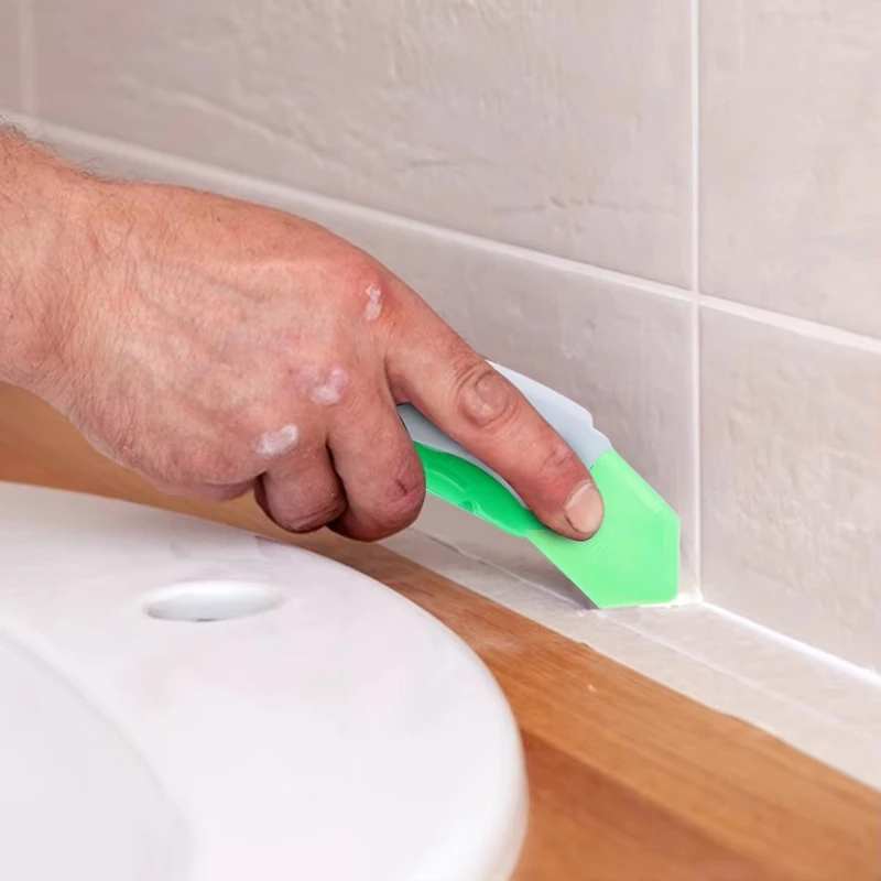 ABPQ-6PCS 9In1 Spatola per calafataggio Strumento multiuso per calafataggio in silicone Cucitura in silicone Dispositivo di rimozione malta portatile per piastrelle e finestre