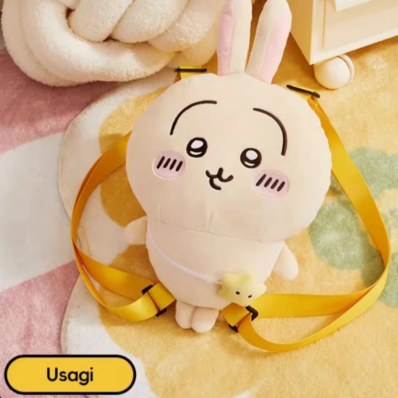 MINISO Chiikawa Collection Anime Kawaii Hachiware Girl Plush Doll Backpack Decoration Usagi Cute Cartoon Backpack Surprise Gift