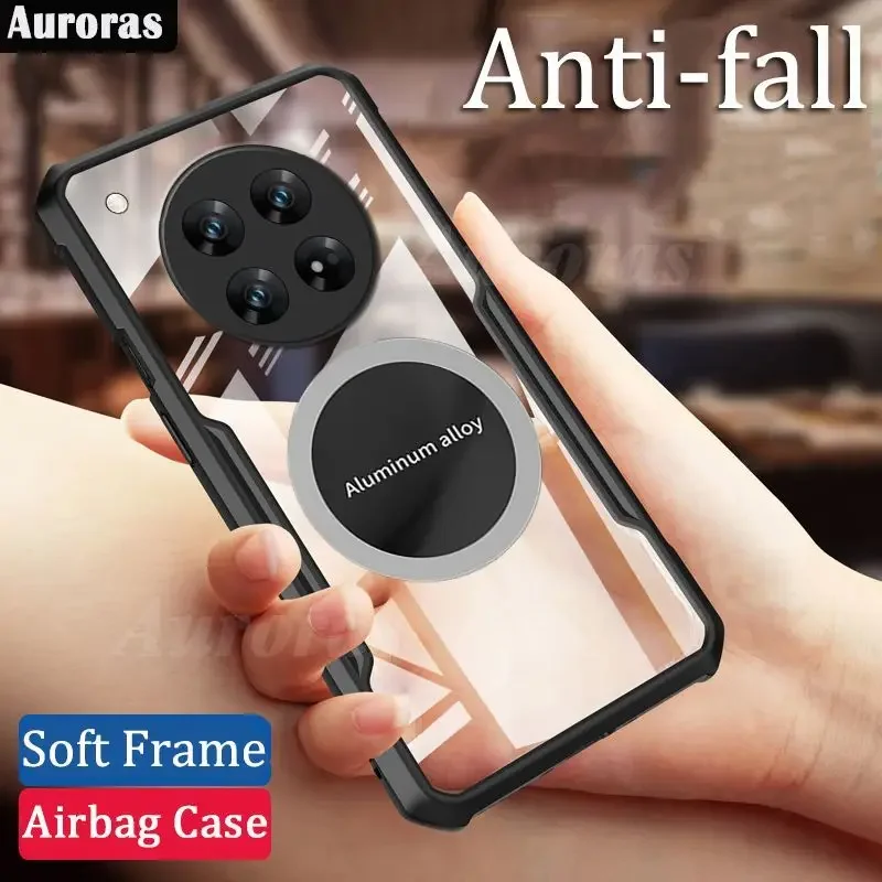 

For Infinix Zero 40 4G/5G Case Car Magnetic Transparent Heat Dissipation Airbag Shockproof Shell For InfinixZero5G40 Back Cover