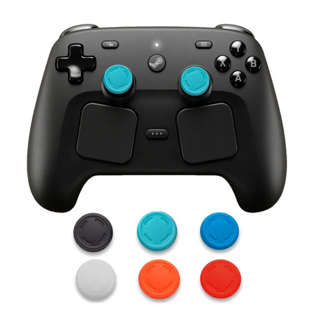 4 Fundas Protectoras de Silicona Suave Antideslizantes para los Joysticks del Control de Steam, PS5, PS4, Xbox One, 360 y Switch 2