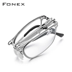 FONEX High Quality Folding Reading Glasses Men Women Foldable Presbyopia Reader Hyperopia Diopter Eyeglasses Screwless LH012