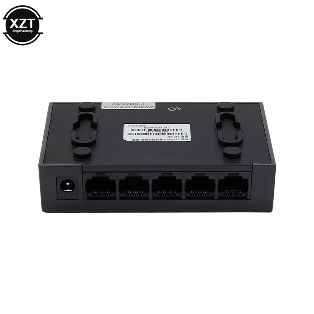 Mini interruptor de red de 5 puertos para escritorio, conmutador Ethernet RJ45, adaptador de concentrador de conmutación LAN, conmutador no