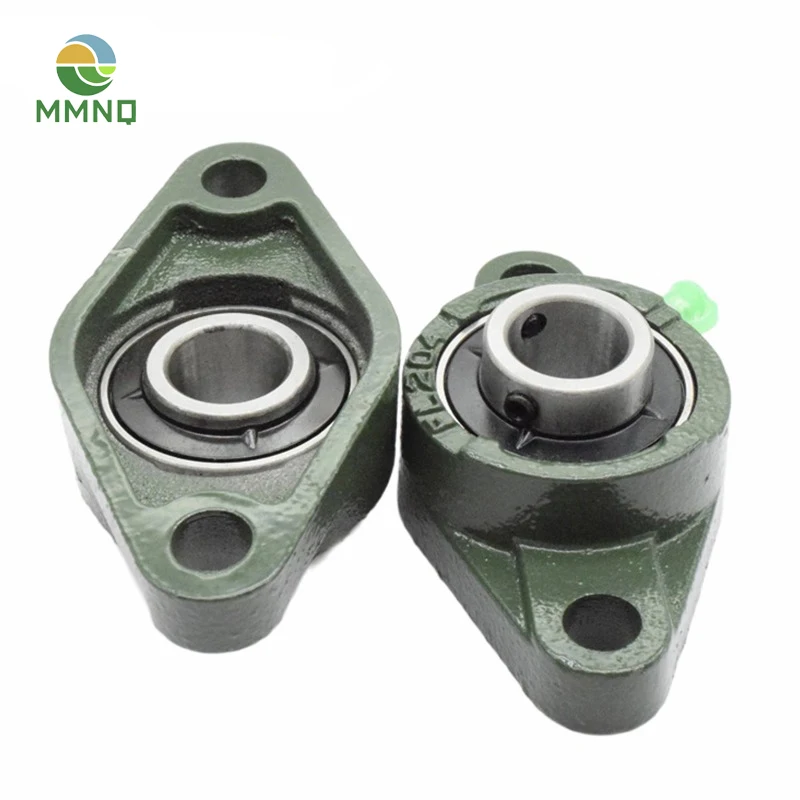 1PCS UCFL204 204-12 UCFL205 205-14 205-15 UCFL206 206-17 Cast Iron Flange Pillow Block Bearing Outer Spherical Insert Bearing